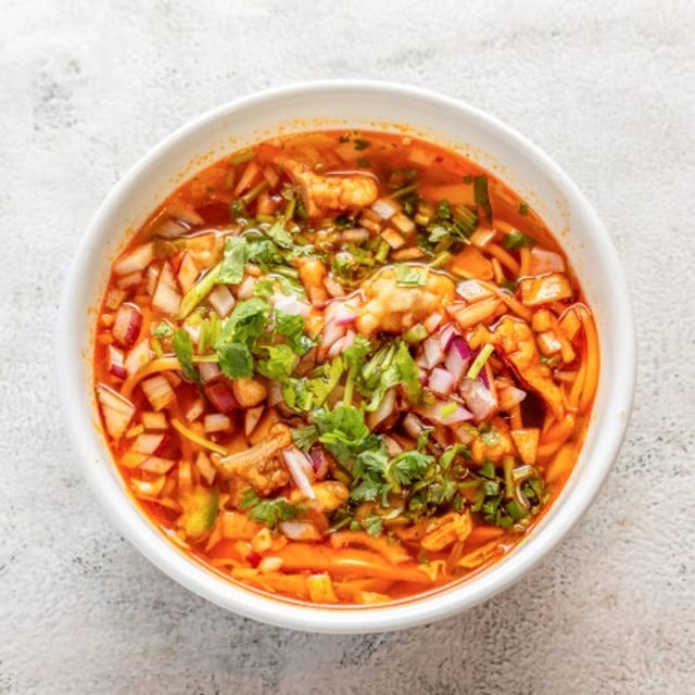 Nepali Style Chicken Thukpa.